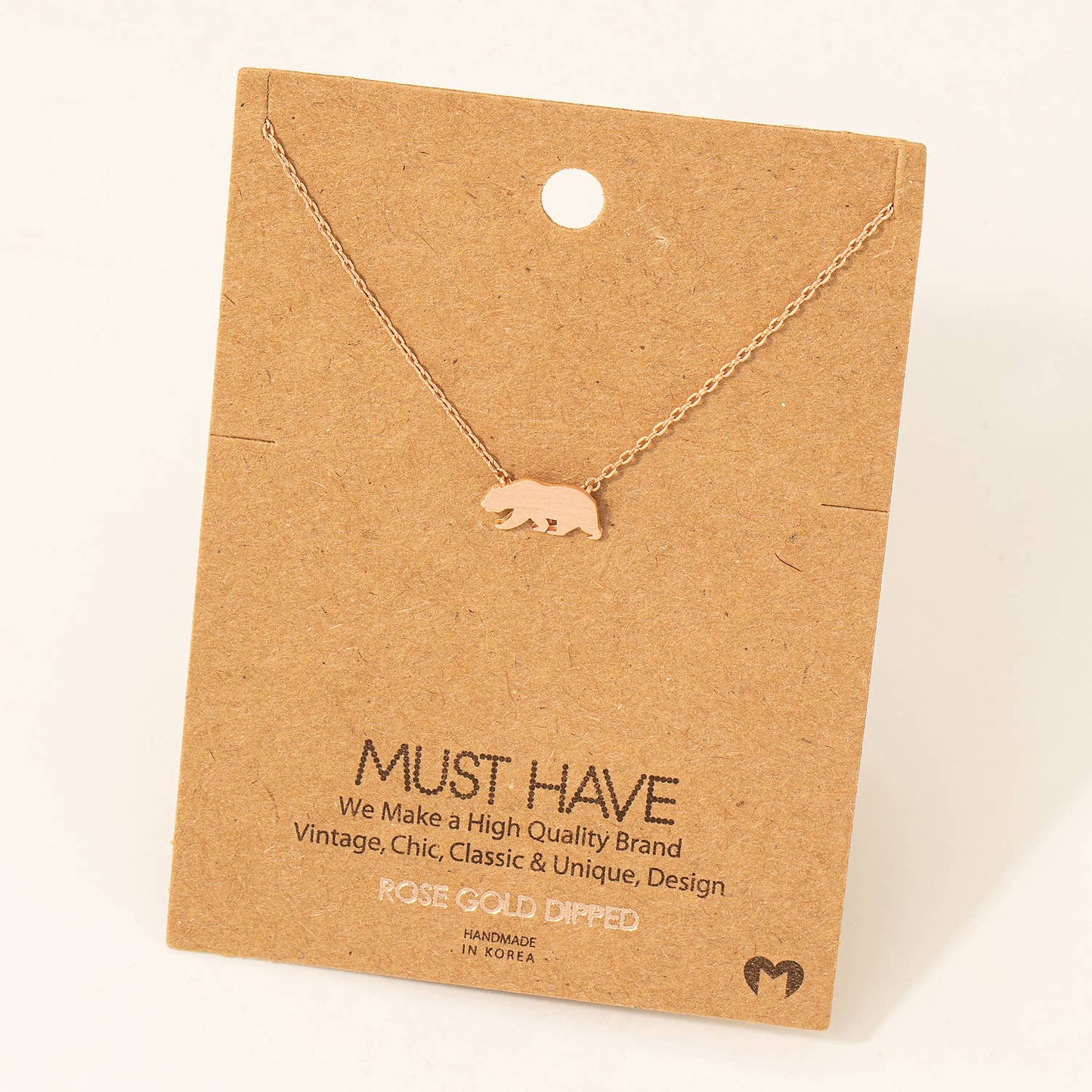 California Bear Pendant Necklace
