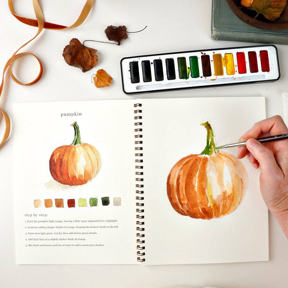 autumn watercolor workbook