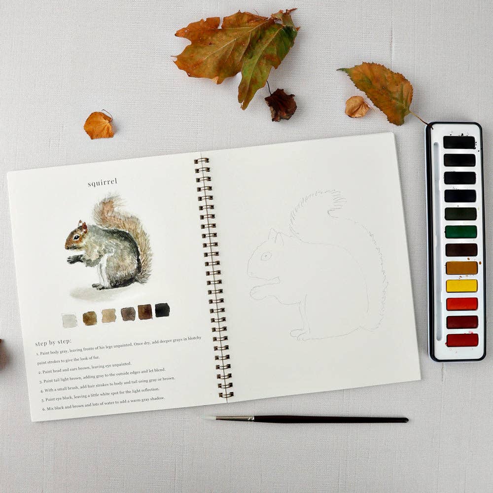 autumn watercolor workbook