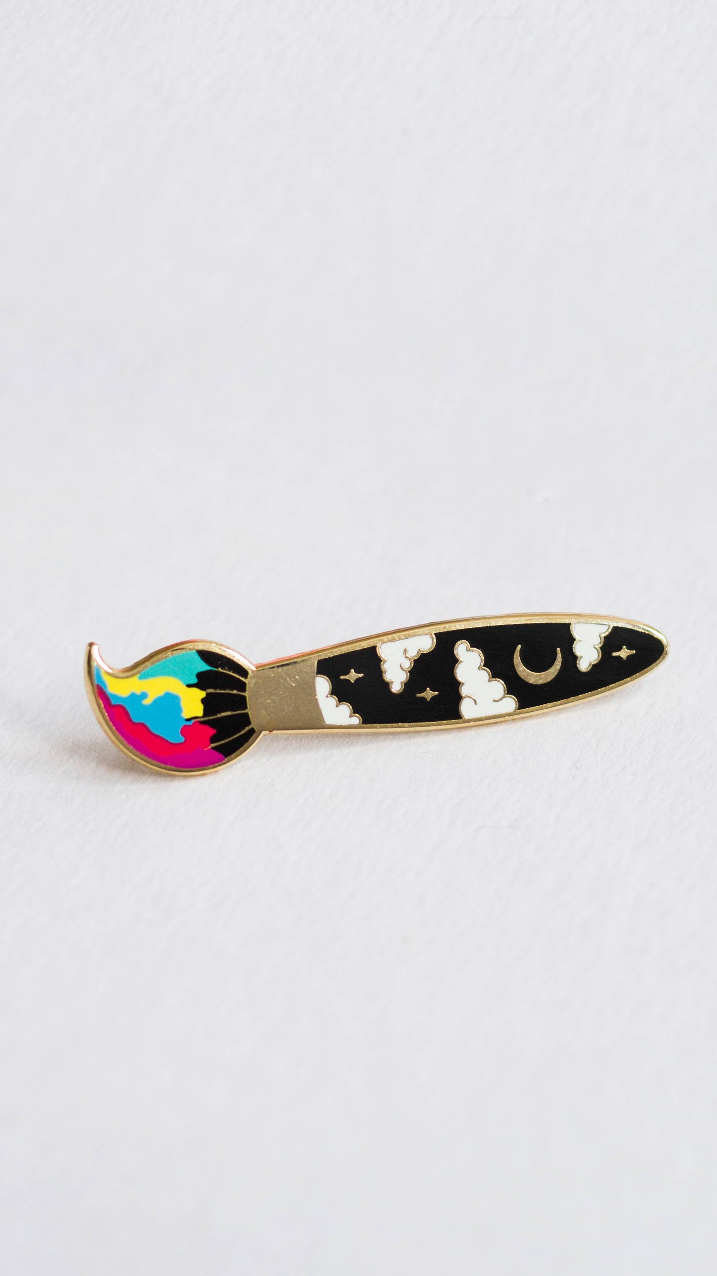 Rainbow Paint Brush Enamel Pin, Artist Gift, Painting Gift