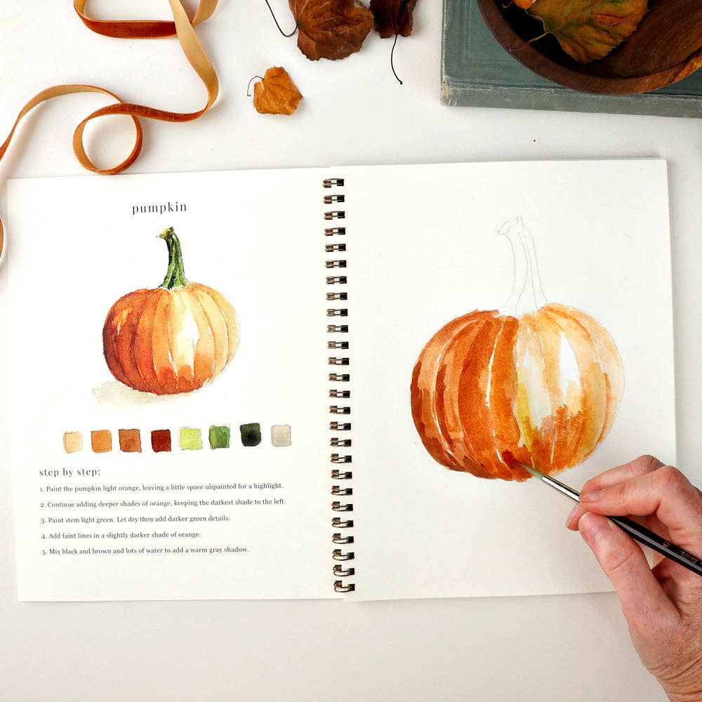 autumn watercolor workbook