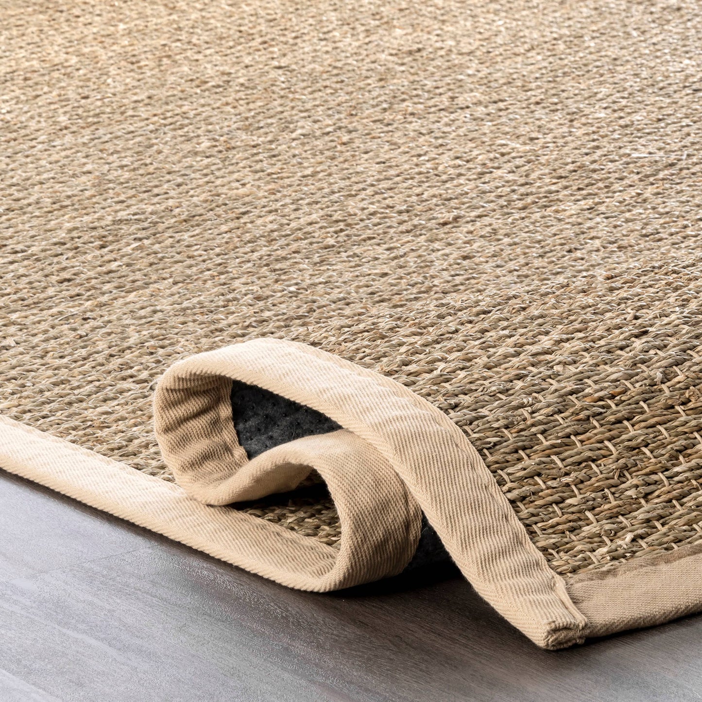 Elijah Seagrass with Border Area Rug