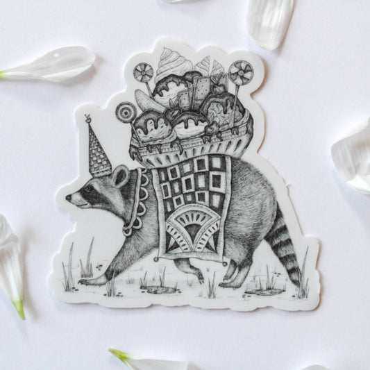 Rocky Road Raccoon | Vinyl Sticker