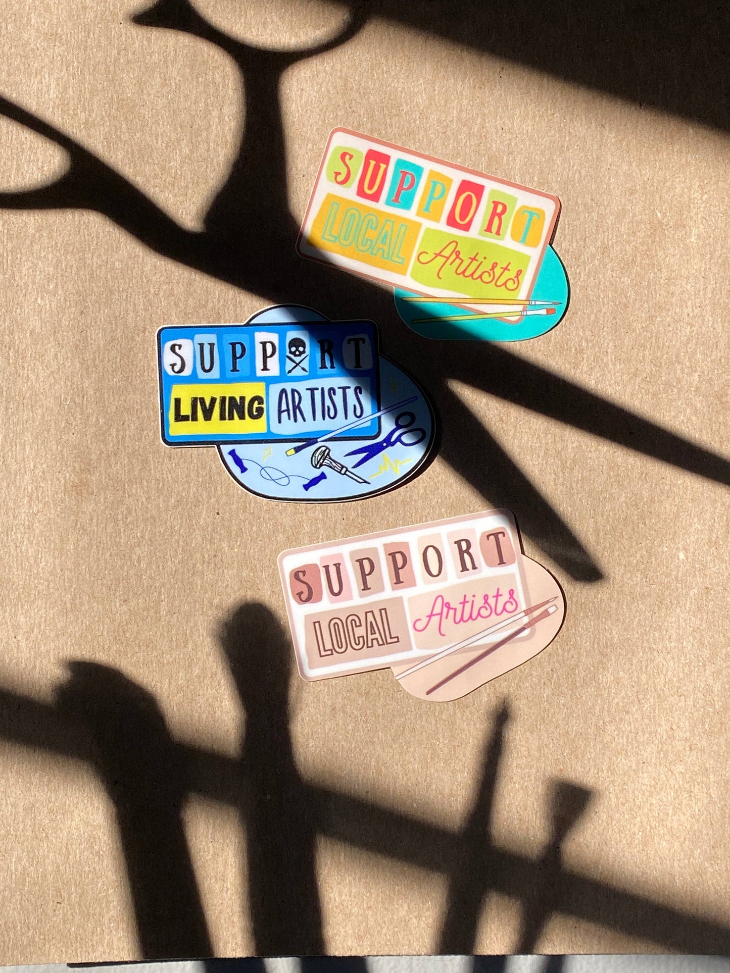 Support Local Artists Sticker brown
