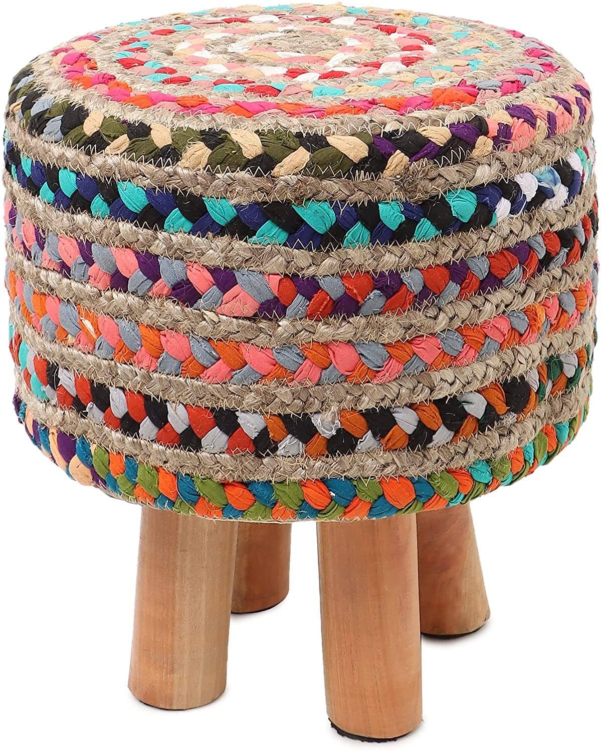 Handmade Wooden Foot Stool (16"x14"x14")