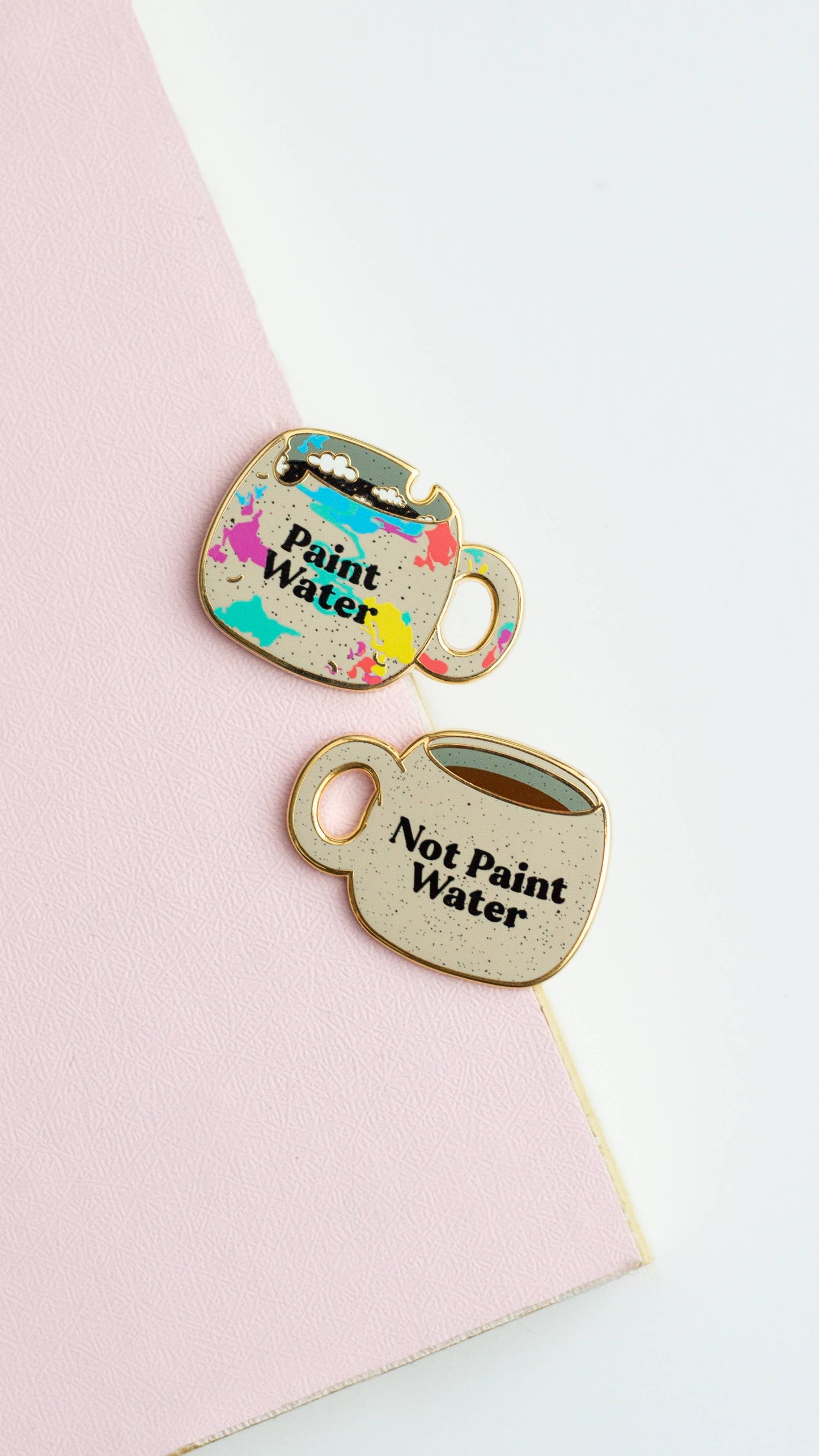 Not Paint Water Cup Enamel Pin, Artist Gifts, Ceramic
