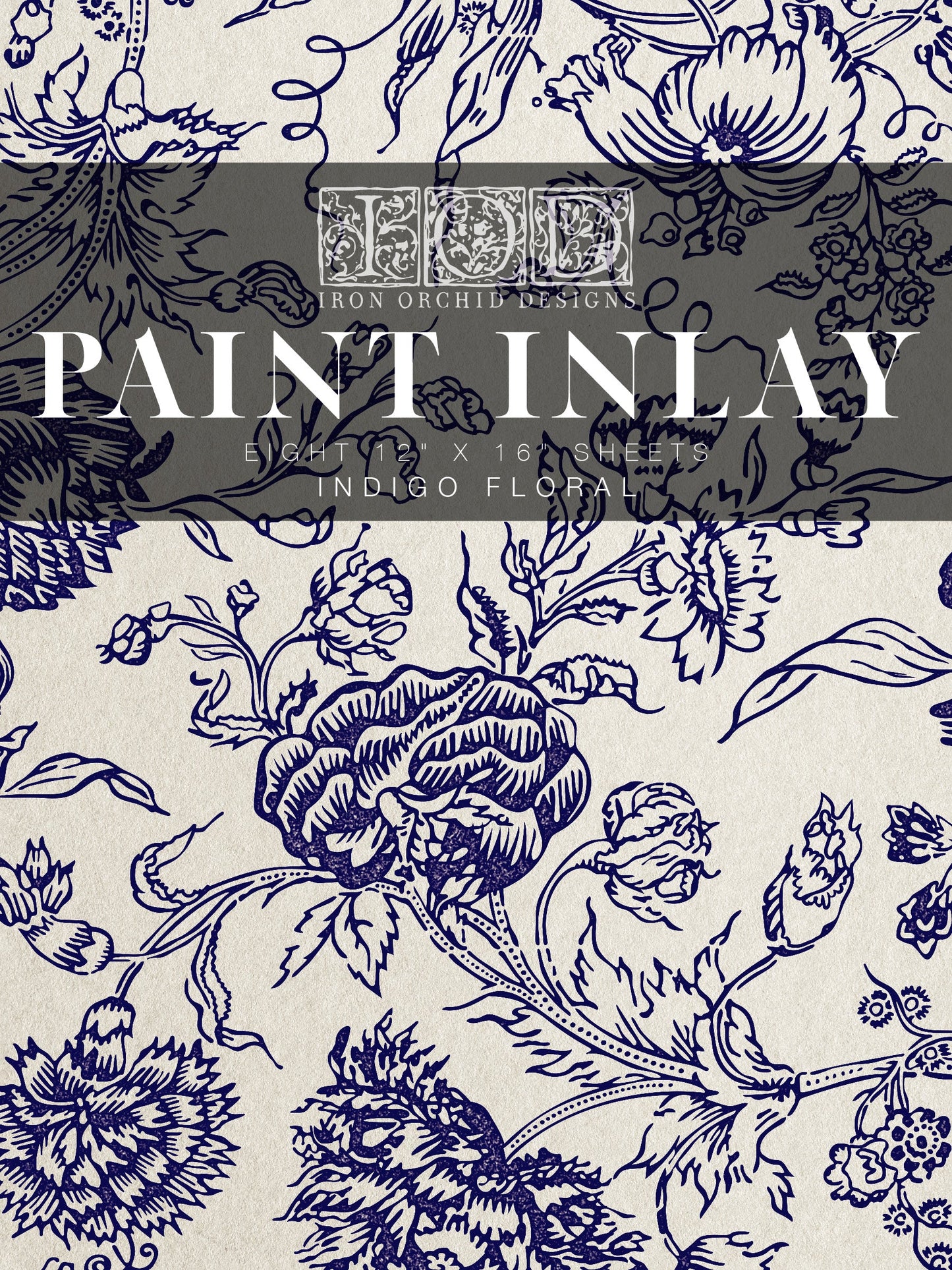 Indigo Floral Paint Inlay