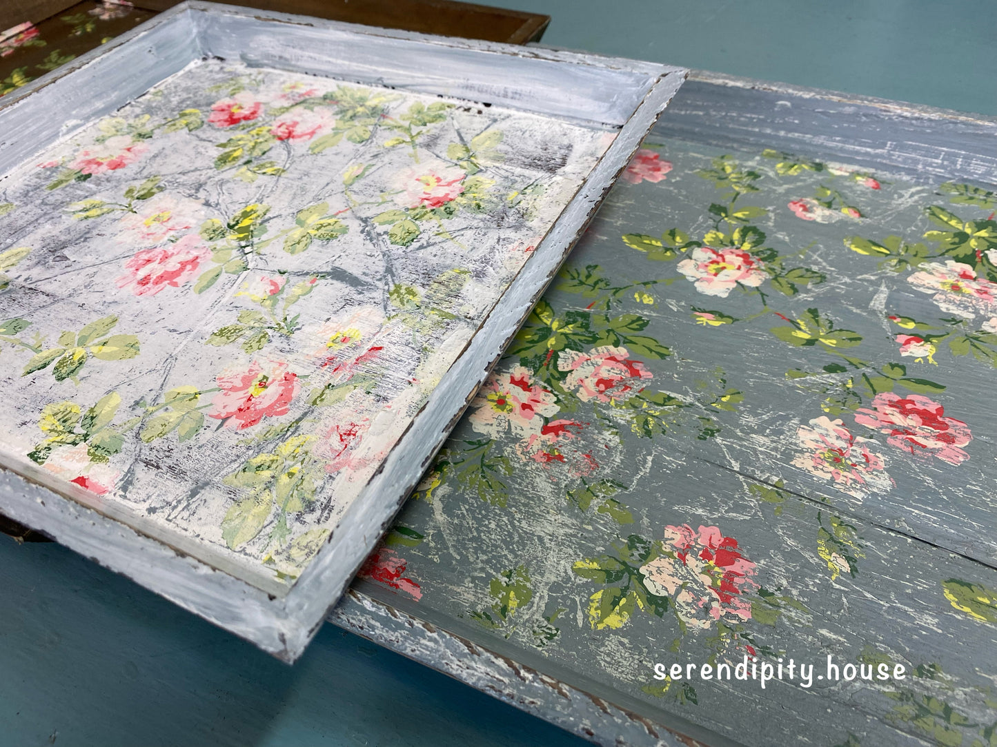 Rose Chintz Paint Inlay