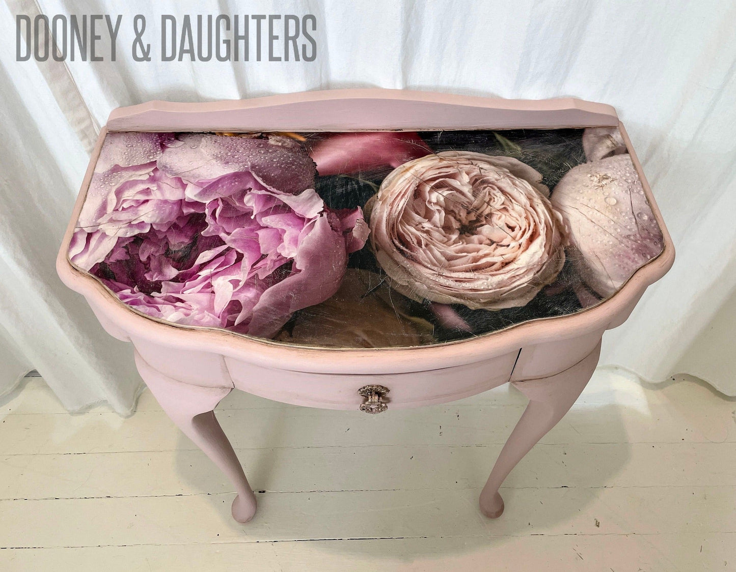 Moody Florals II Mint Decoupage Paper