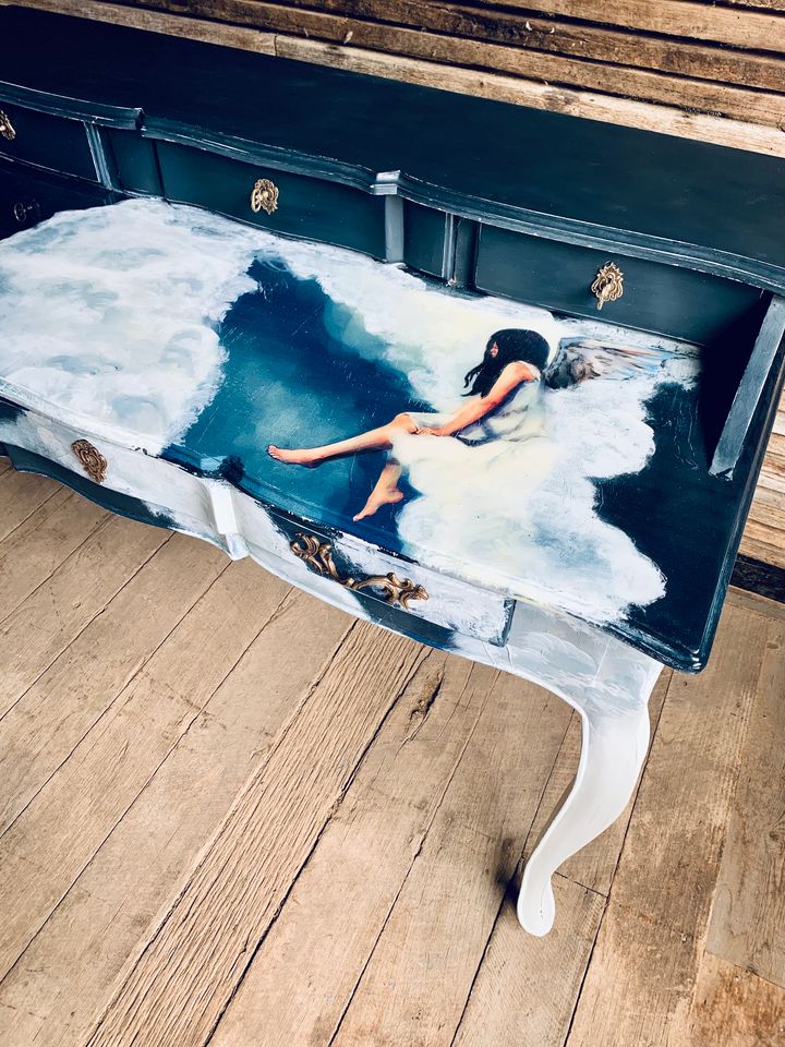 Angel Mint Decoupage Paper