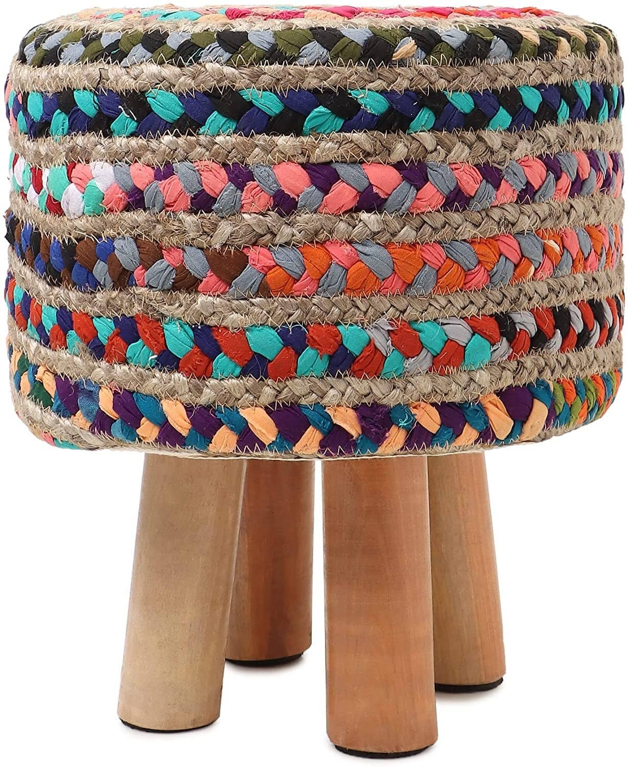 Handmade Wooden Foot Stool (16"x14"x14")