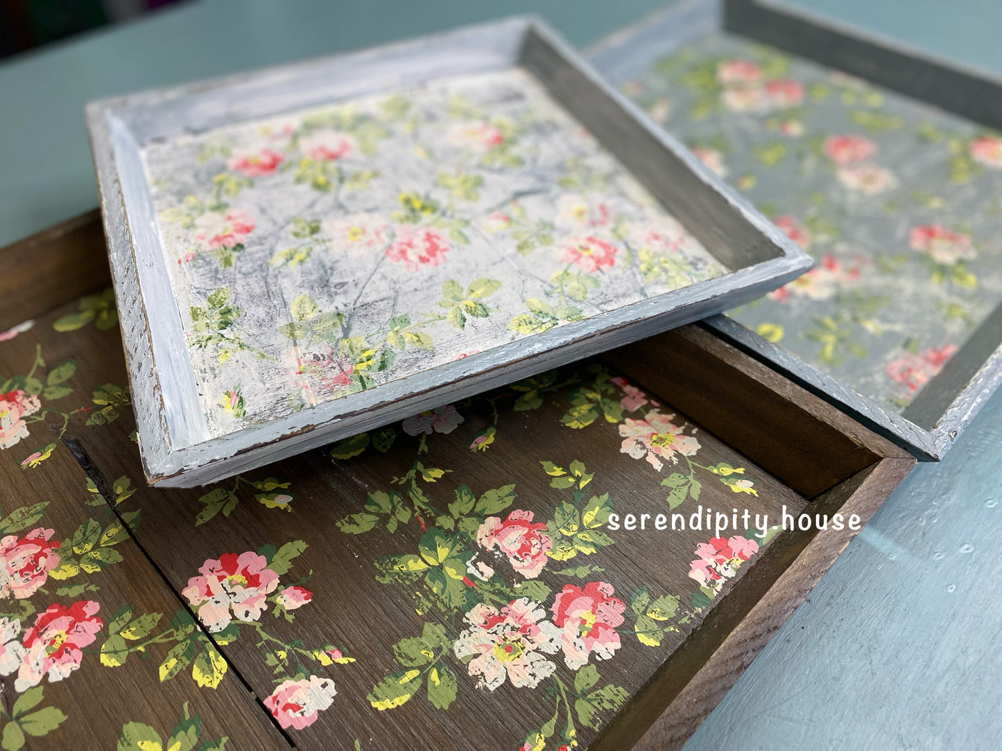 Rose Chintz Paint Inlay