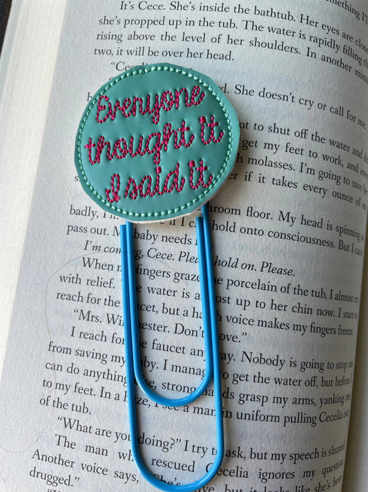 Big paper clip book marks - Everyone thought it