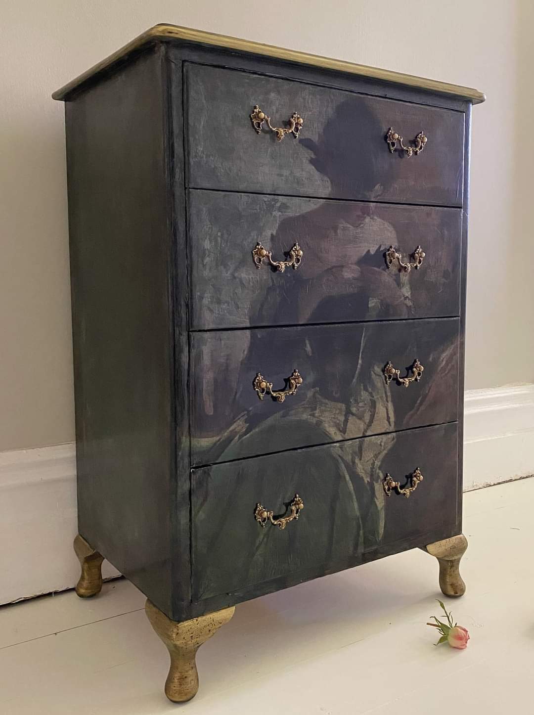 Study in Black & Green Mint Decoupage Paper