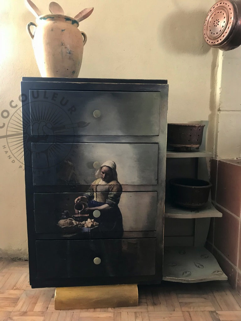 Milkmaid Mint Decoupage Paper