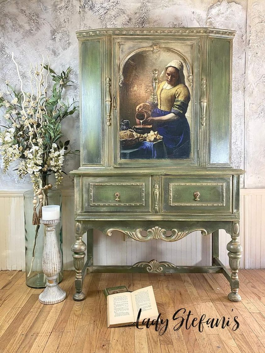 Milkmaid Mint Decoupage Paper