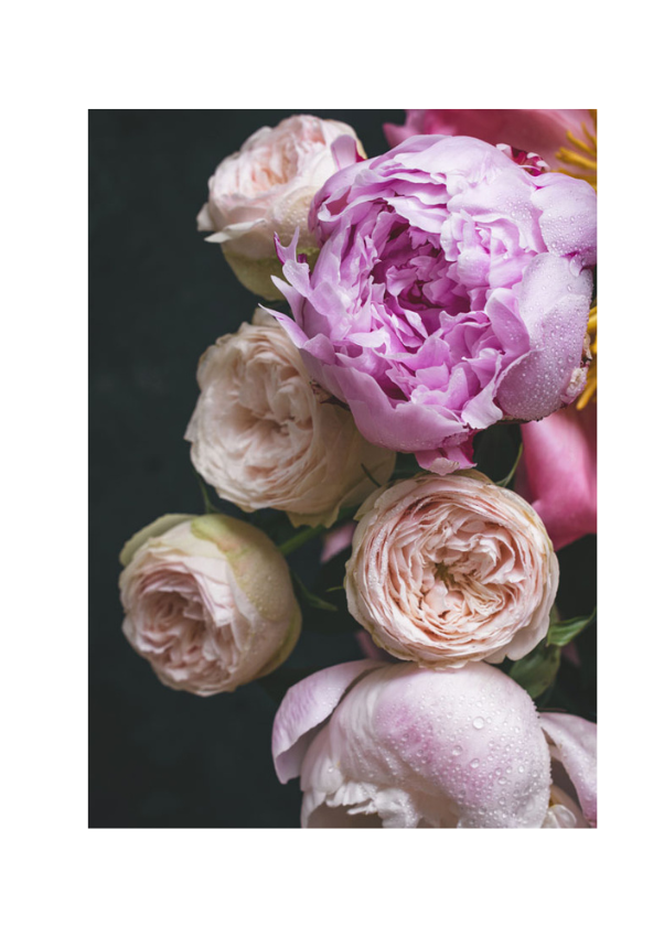 Moody Florals II Mint Decoupage Paper