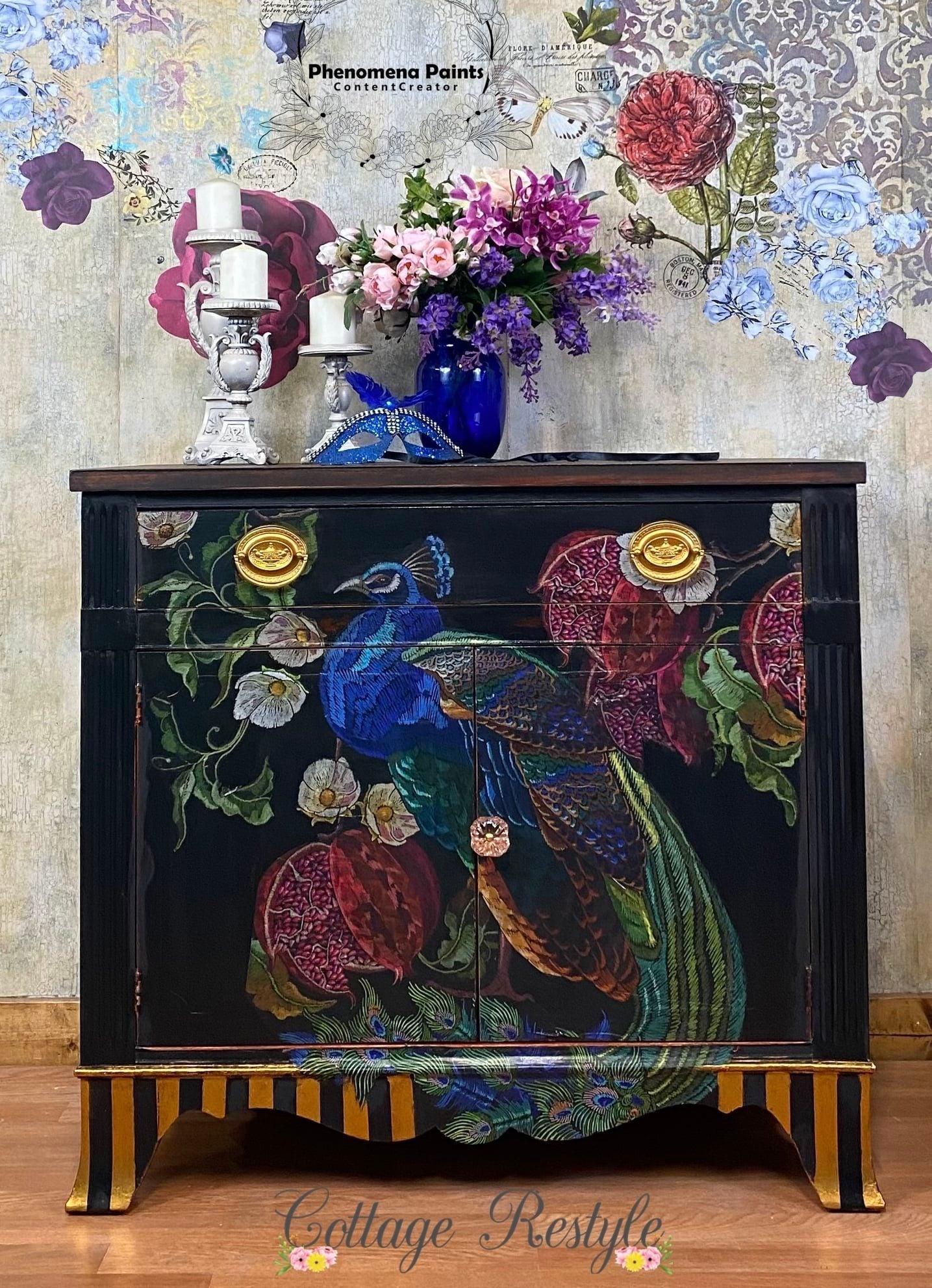 Peacock Mint Decoupage Paper