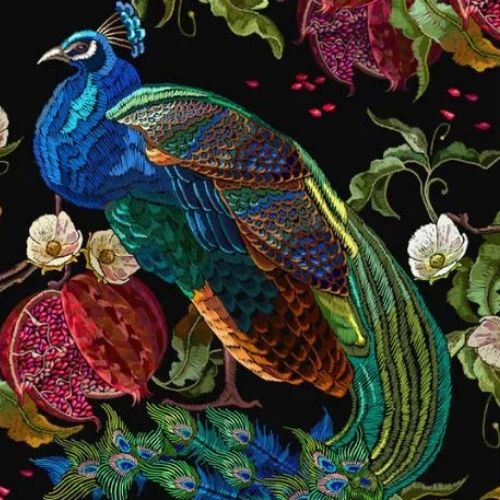 Peacock Mint Decoupage Paper