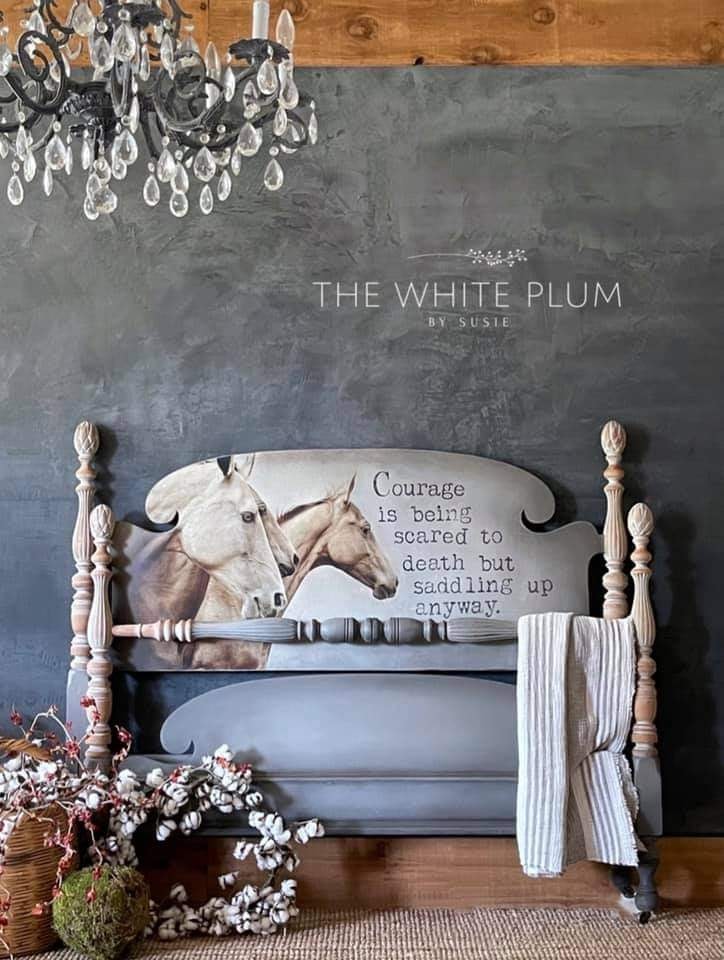 Sepia Horses Mint Decoupage Paper