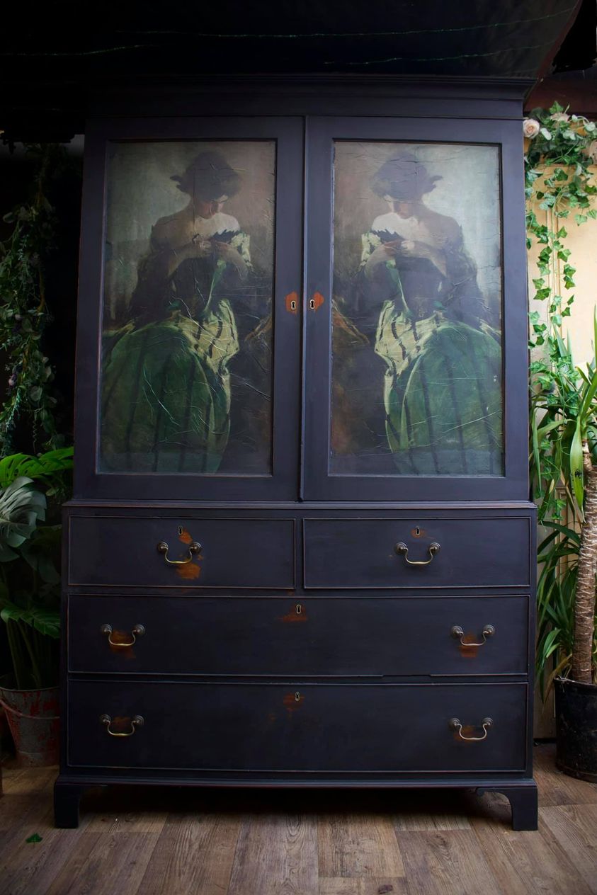 Study in Black & Green Mint Decoupage Paper