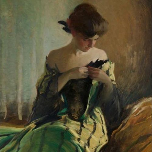 Study in Black & Green Mint Decoupage Paper