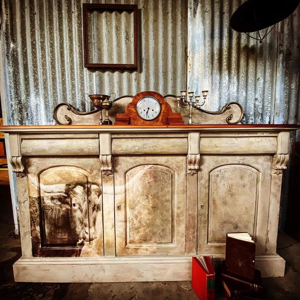 Texas Longhorn Mint Decoupage Paper