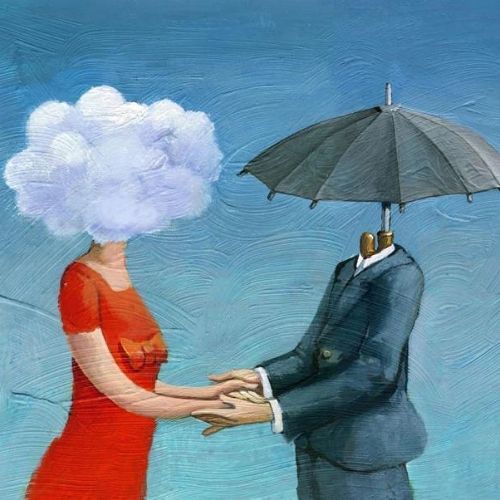 Umbrella Mint Decoupage Paper