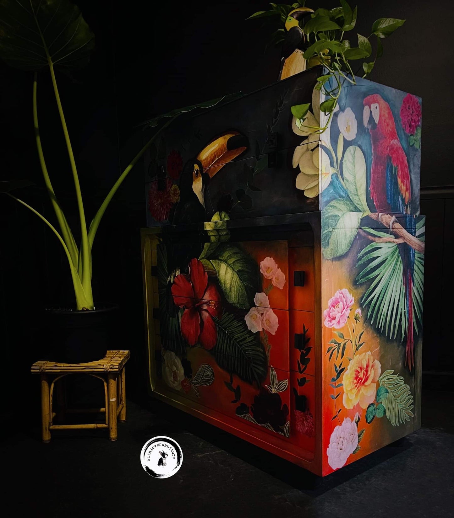 Parrot Mint Decoupage Paper