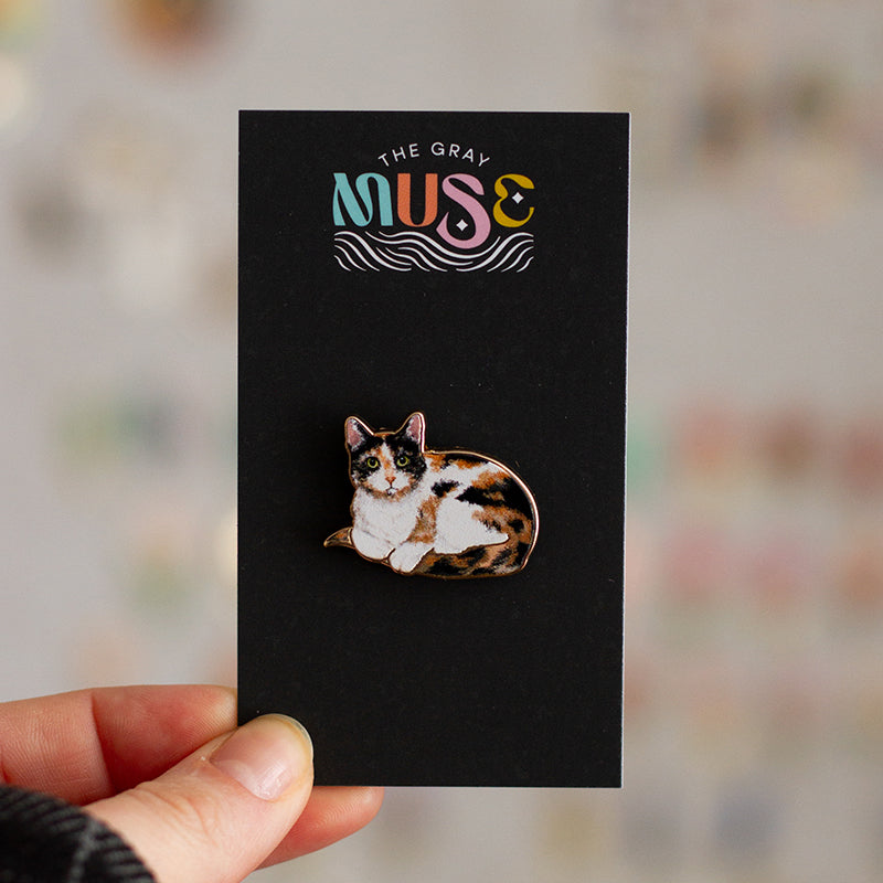 Calico Cat v2 Enamel Pin