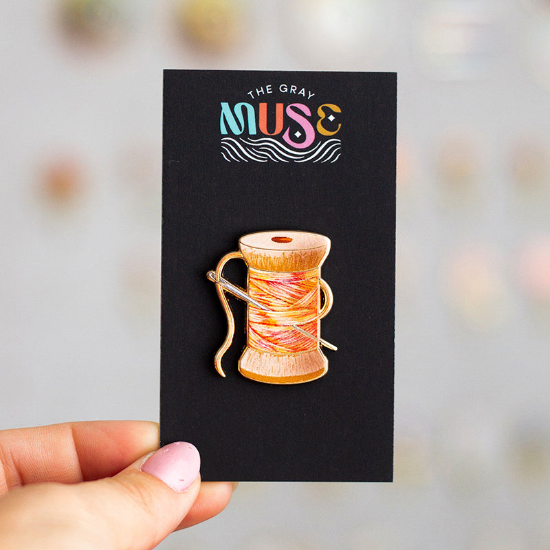 Needle & Thread Enamel Pin (Sunset)