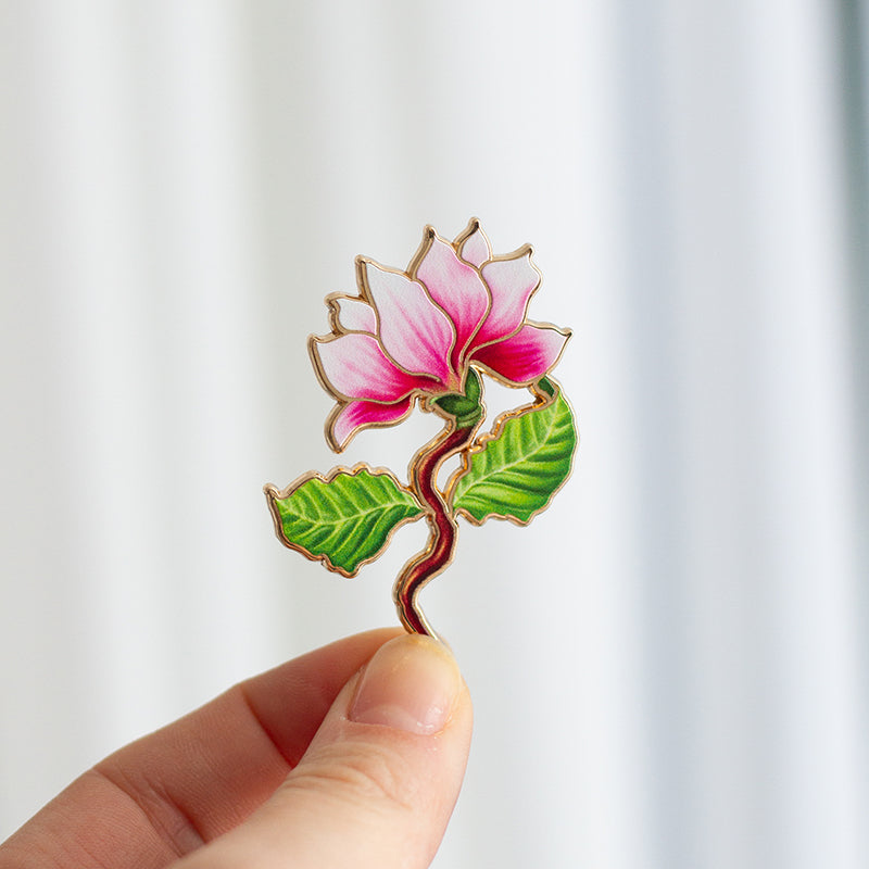 Magnolia (Pink) Floral Enamel Pin