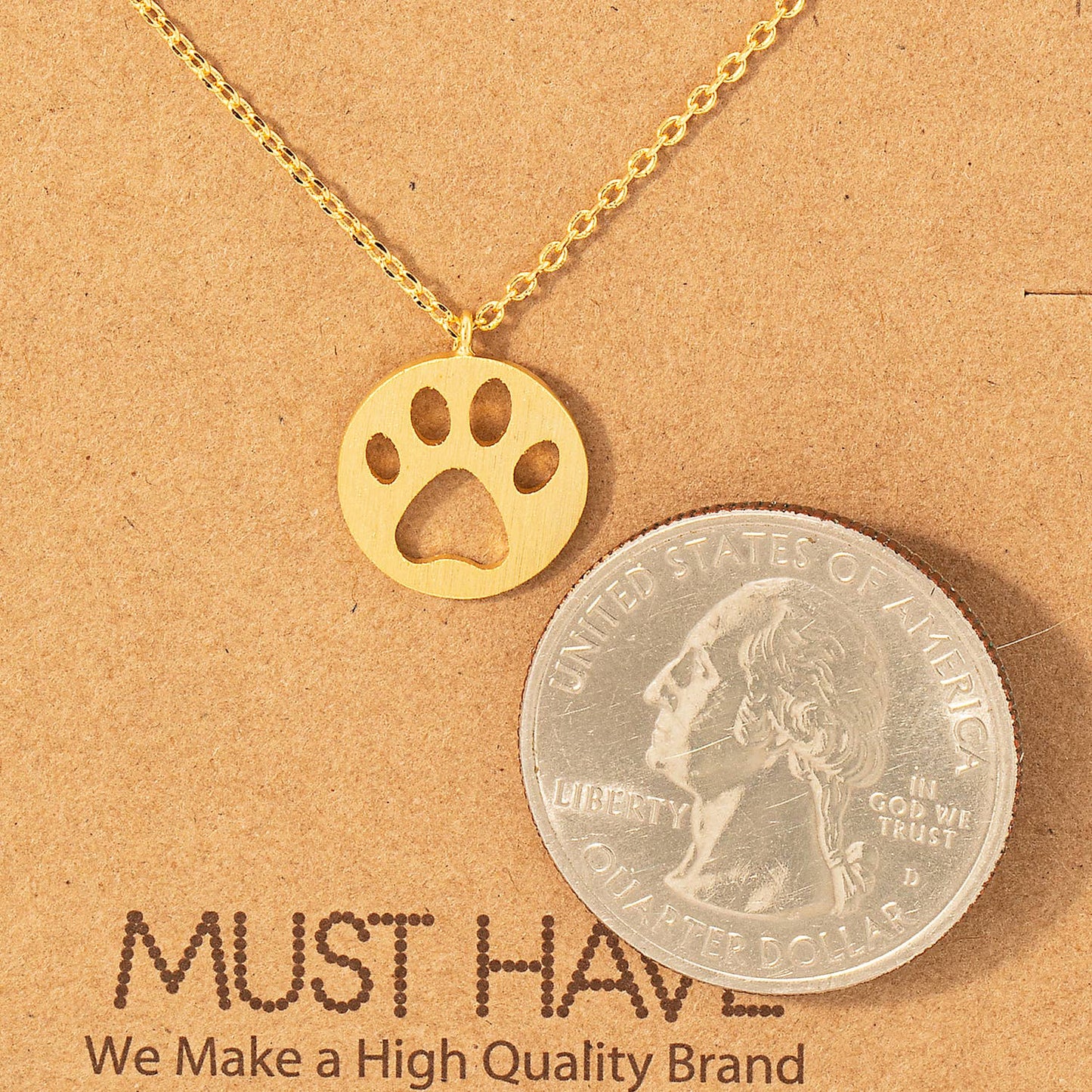 Paw Print Pendant Necklace