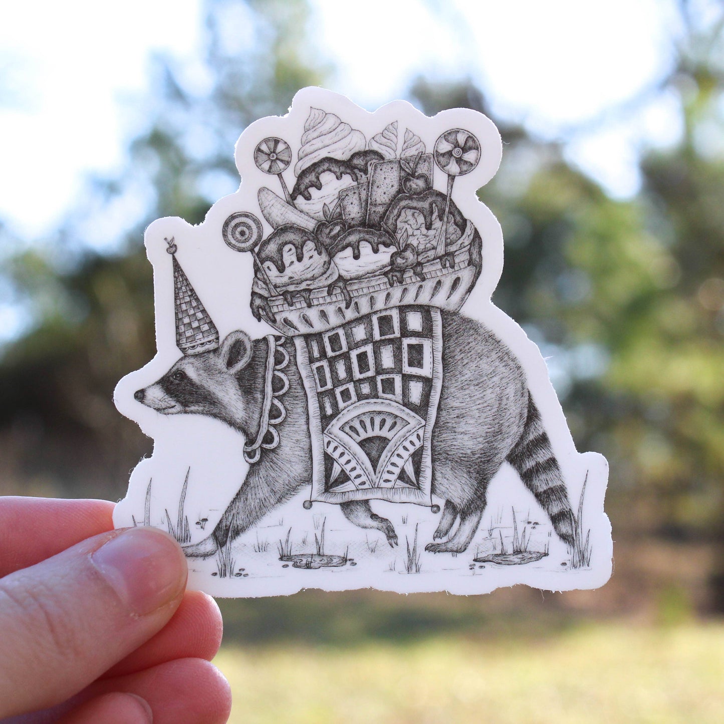 Rocky Road Raccoon | Vinyl Sticker