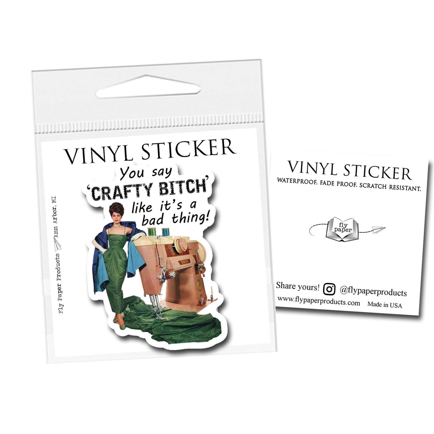 Crafty Bitch Vinyl Sticker