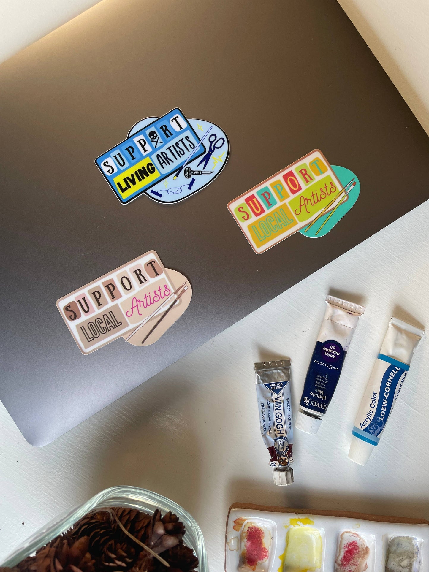 Support Local Artists Sticker Teal