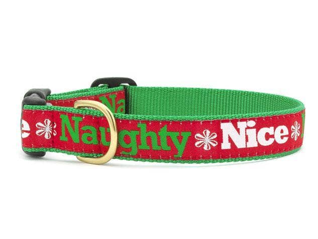 Naughty and Nice Christmas Holiday Dog Collar