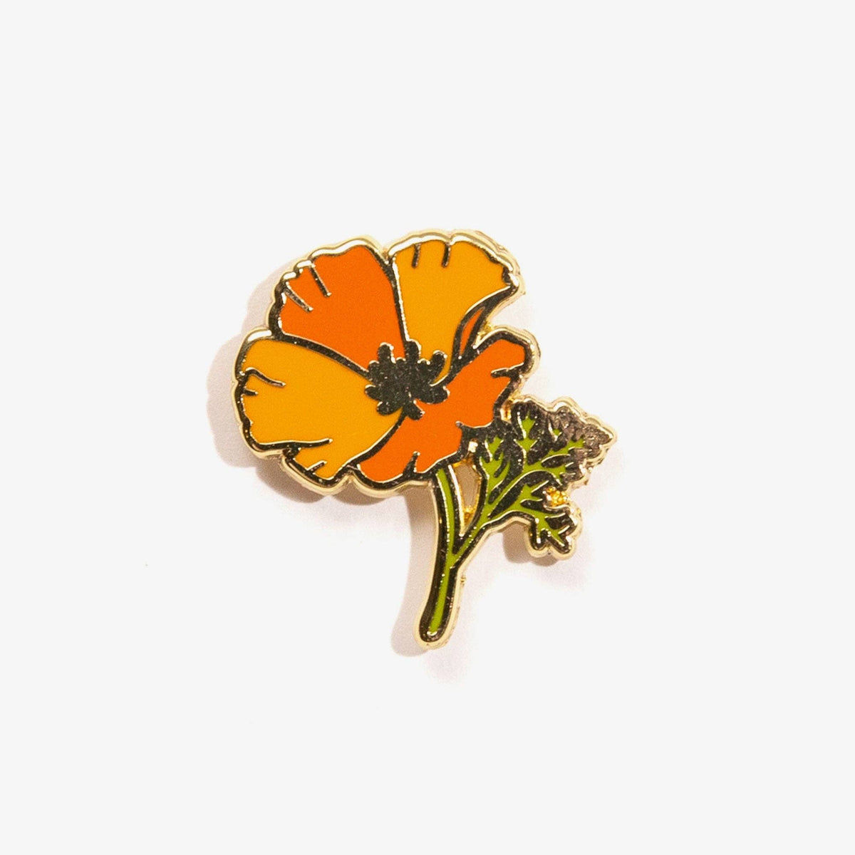 California Poppy Enamel Pin