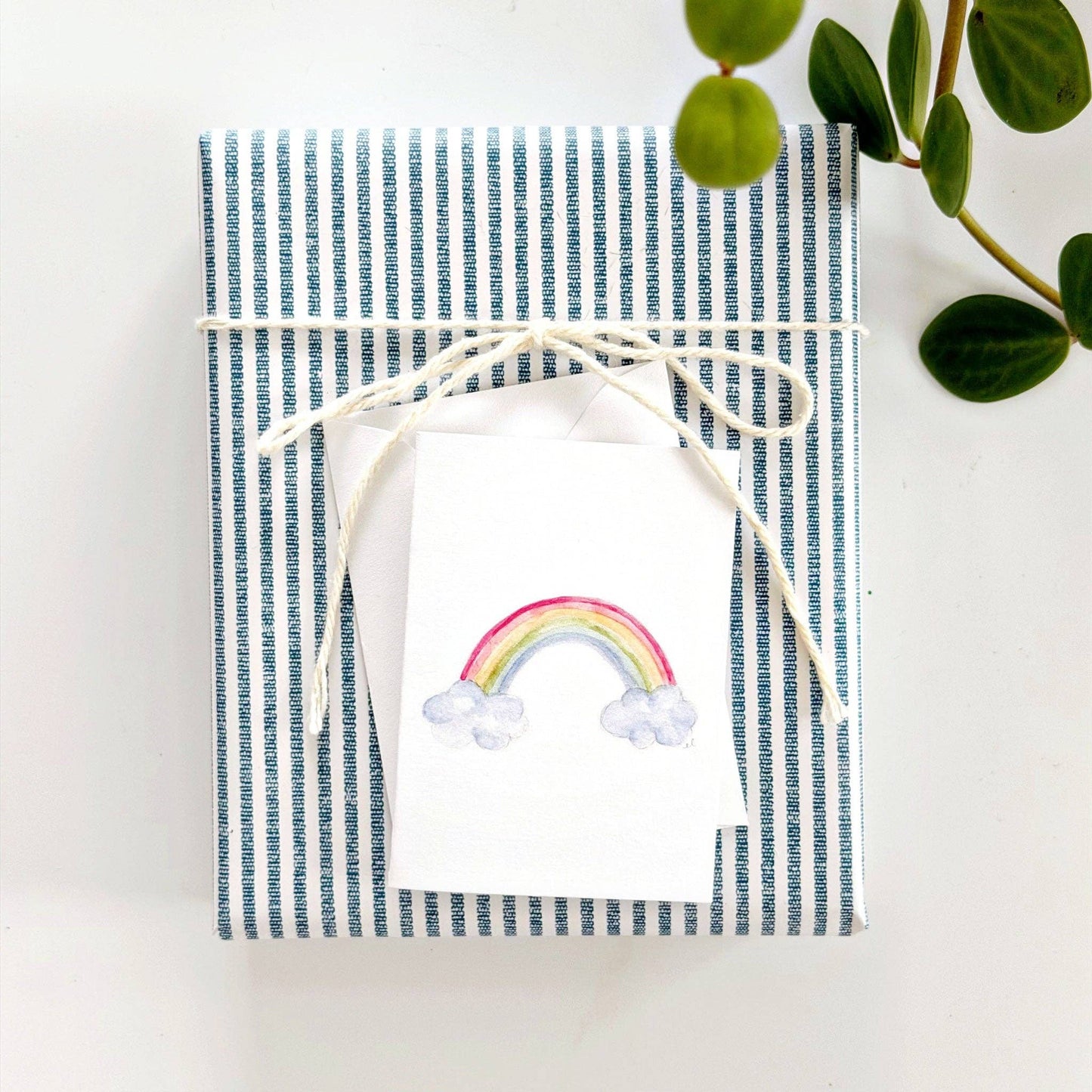 Rainbow mini enclosure notecard