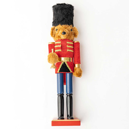 Teddy Bear 15" Hand-Painted Wood Nutcracker