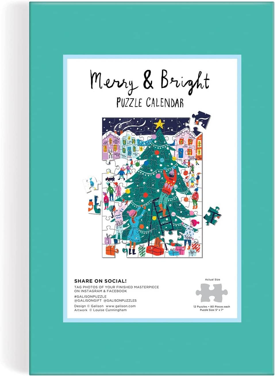 Louise Cunningham Merry and Bright 12 Days of Christmas Advent P,