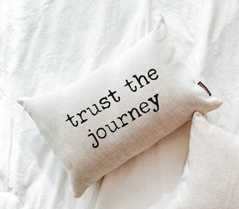 Trust The Journey Lumbar Throw Pillow