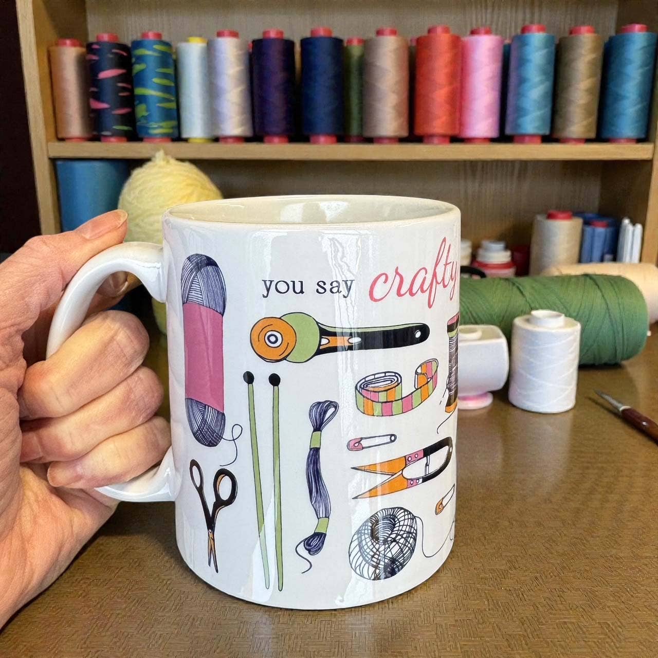 Crafty Bitch l Knitter l Yarn l Sew Mug