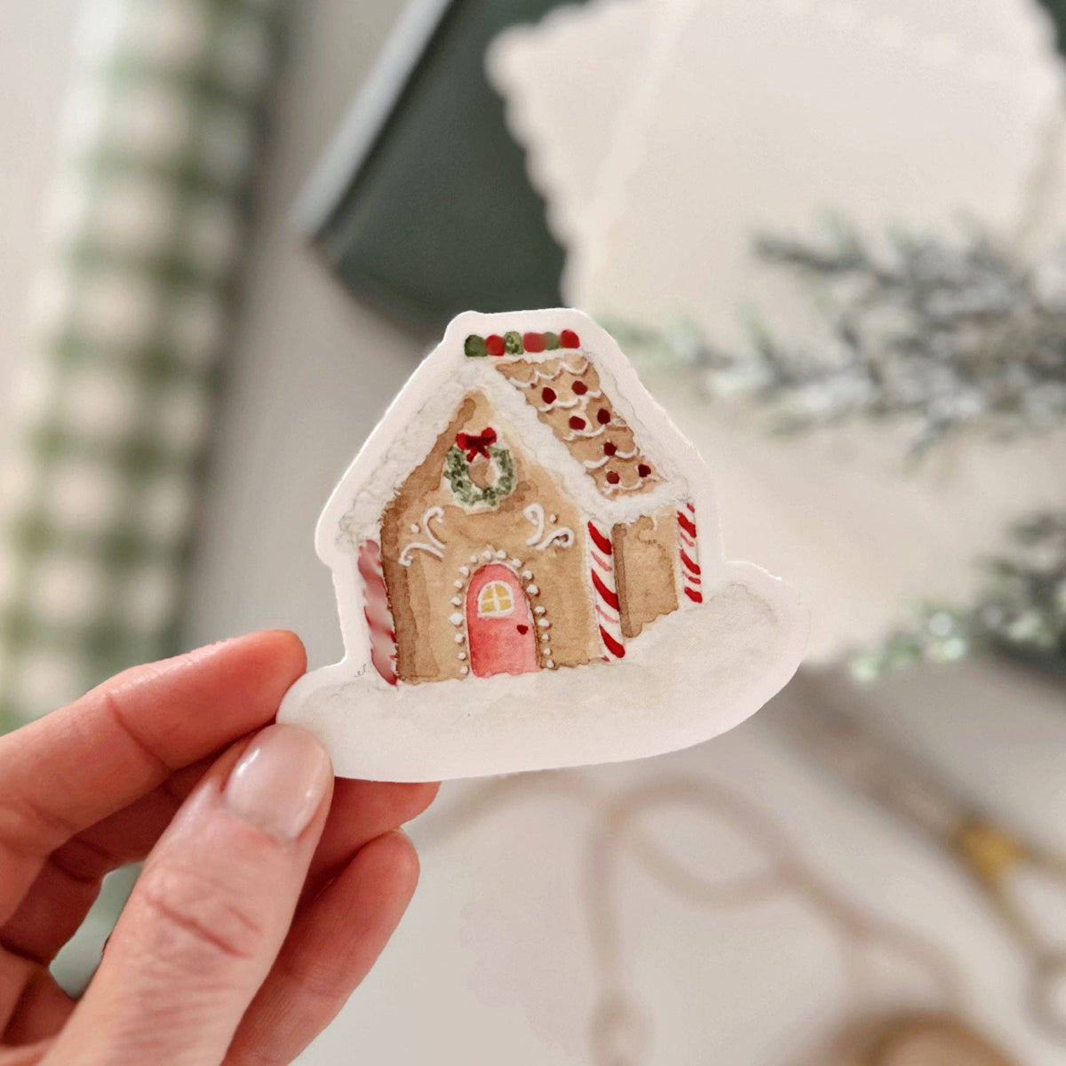 Gingerbread Sticker Gingerbread house sticker – Shangri-La Lane LLC
