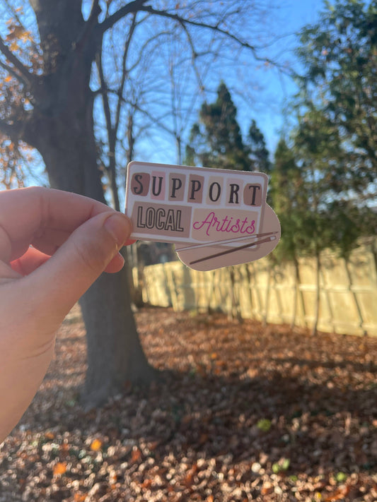 Support Local Artists Sticker brown