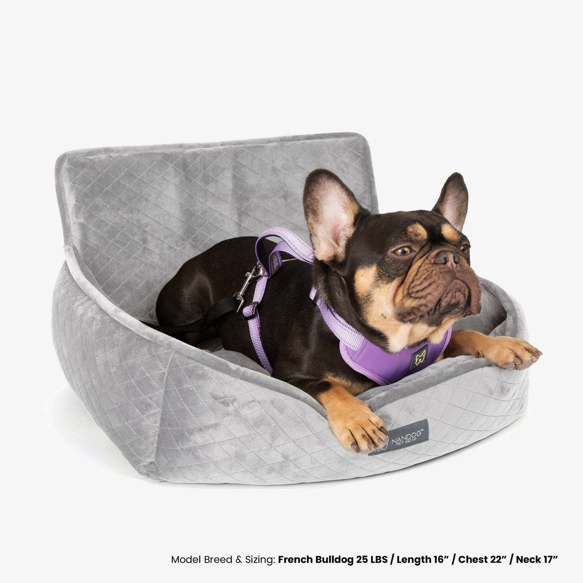 Dog Car Seat Gray Medium