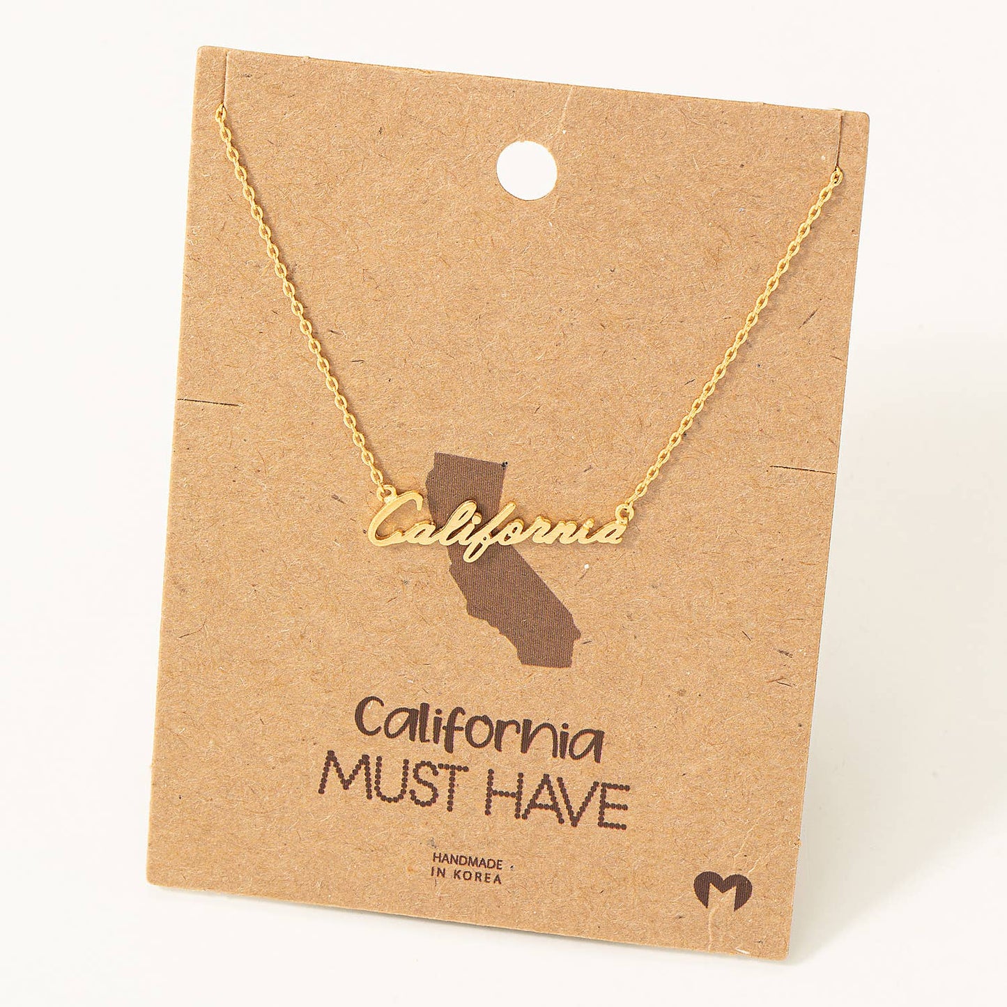 California Handwritten Pendant Necklace