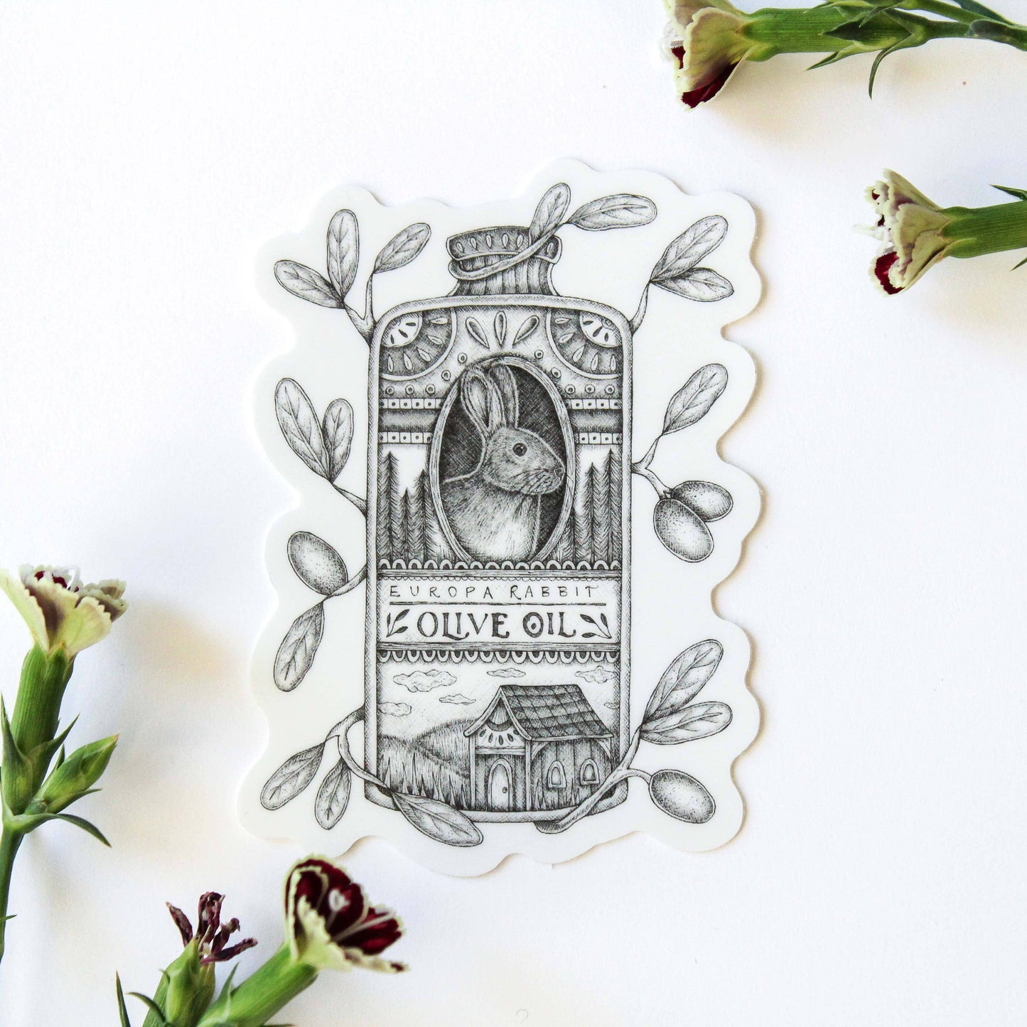 Europa Rabbit Olive Oil | Vinyl Sticker