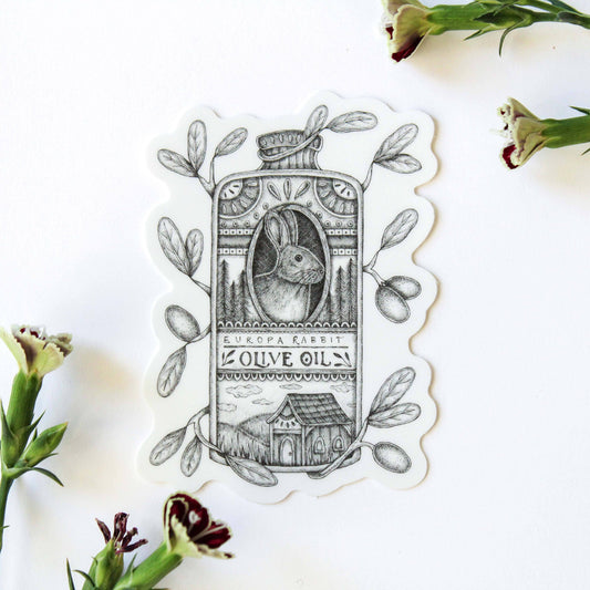 Europa Rabbit Olive Oil | Vinyl Sticker