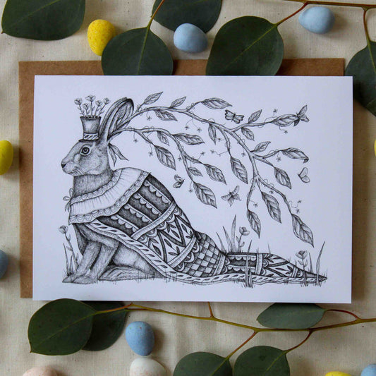 The Flowering Hare | Greeting Card
